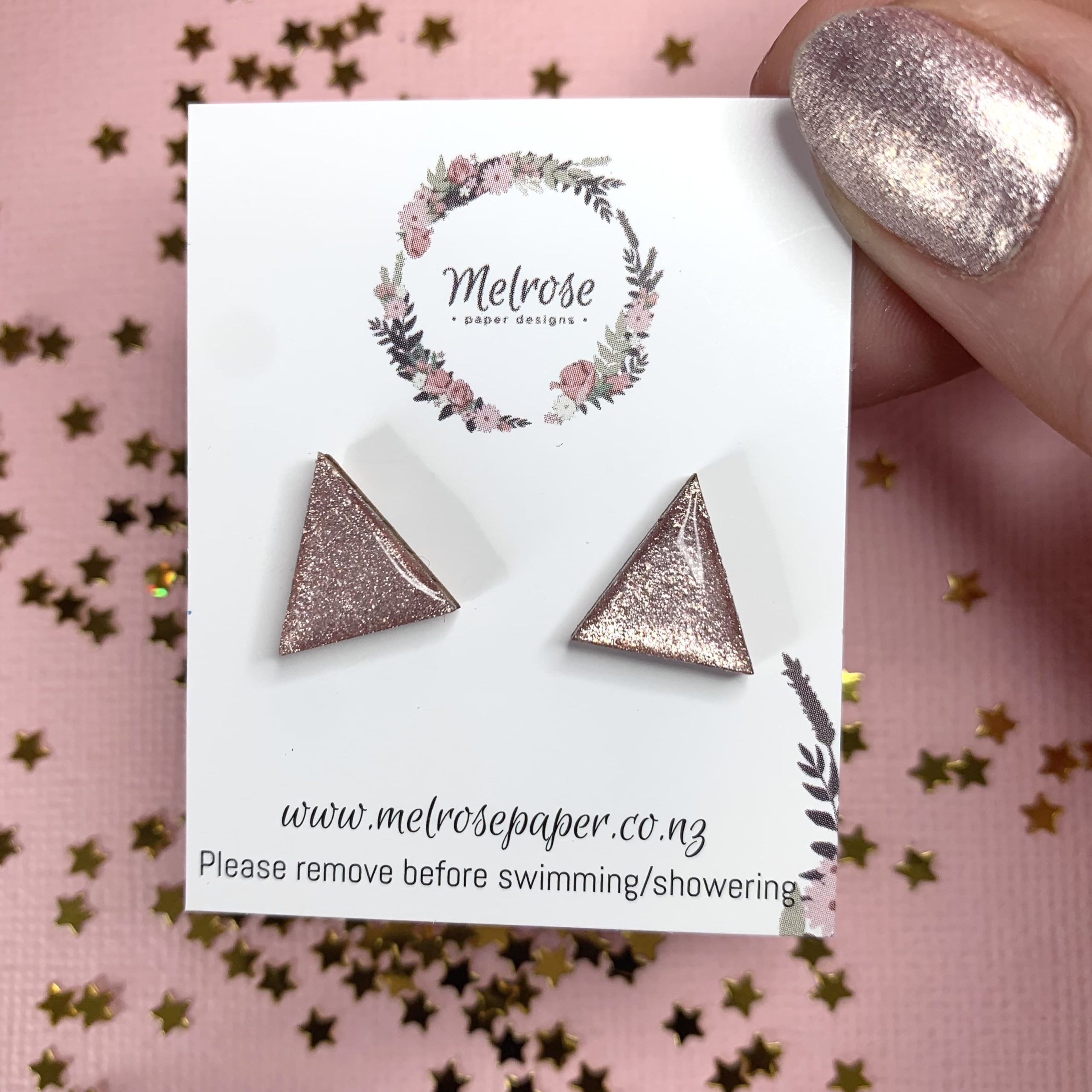 Geometric Triangle Stud (Multiple Colours) - Image 5