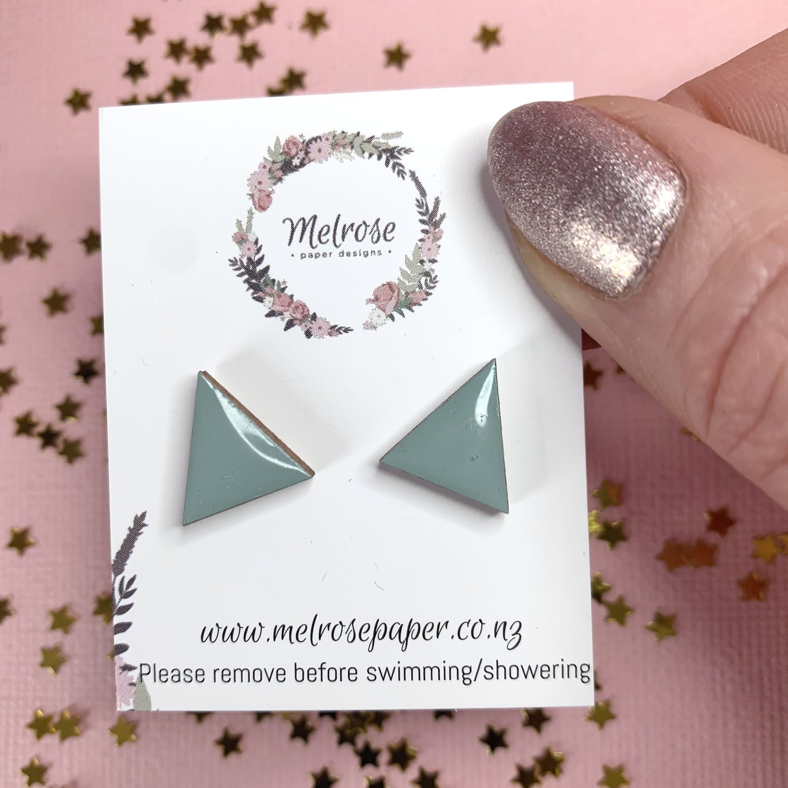 Geometric Triangle Stud (Multiple Colours) - Image 11