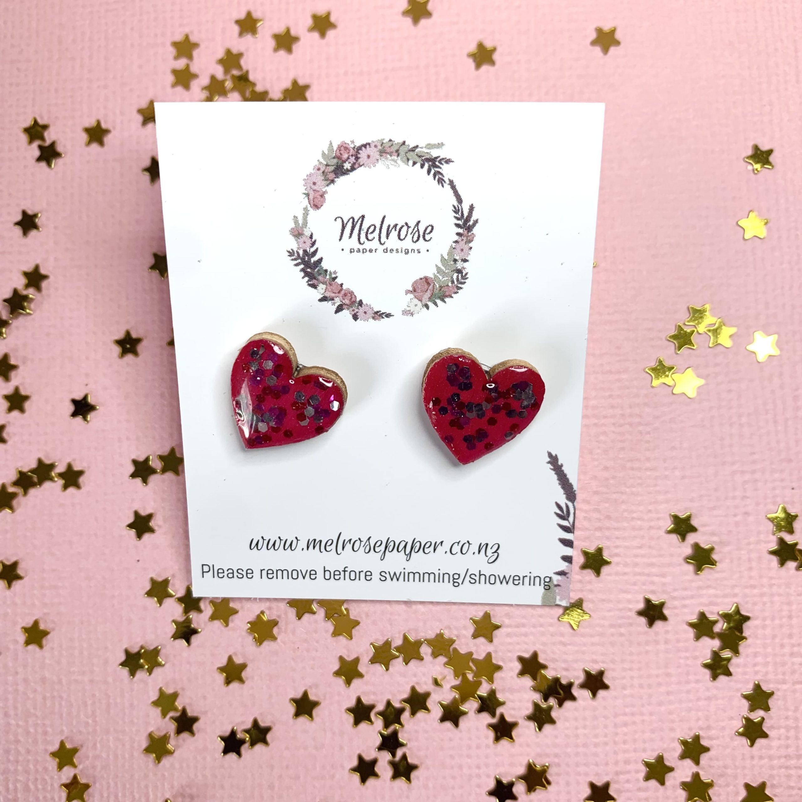 Geometric Heart Stud (Multiple Colours) - Image 4