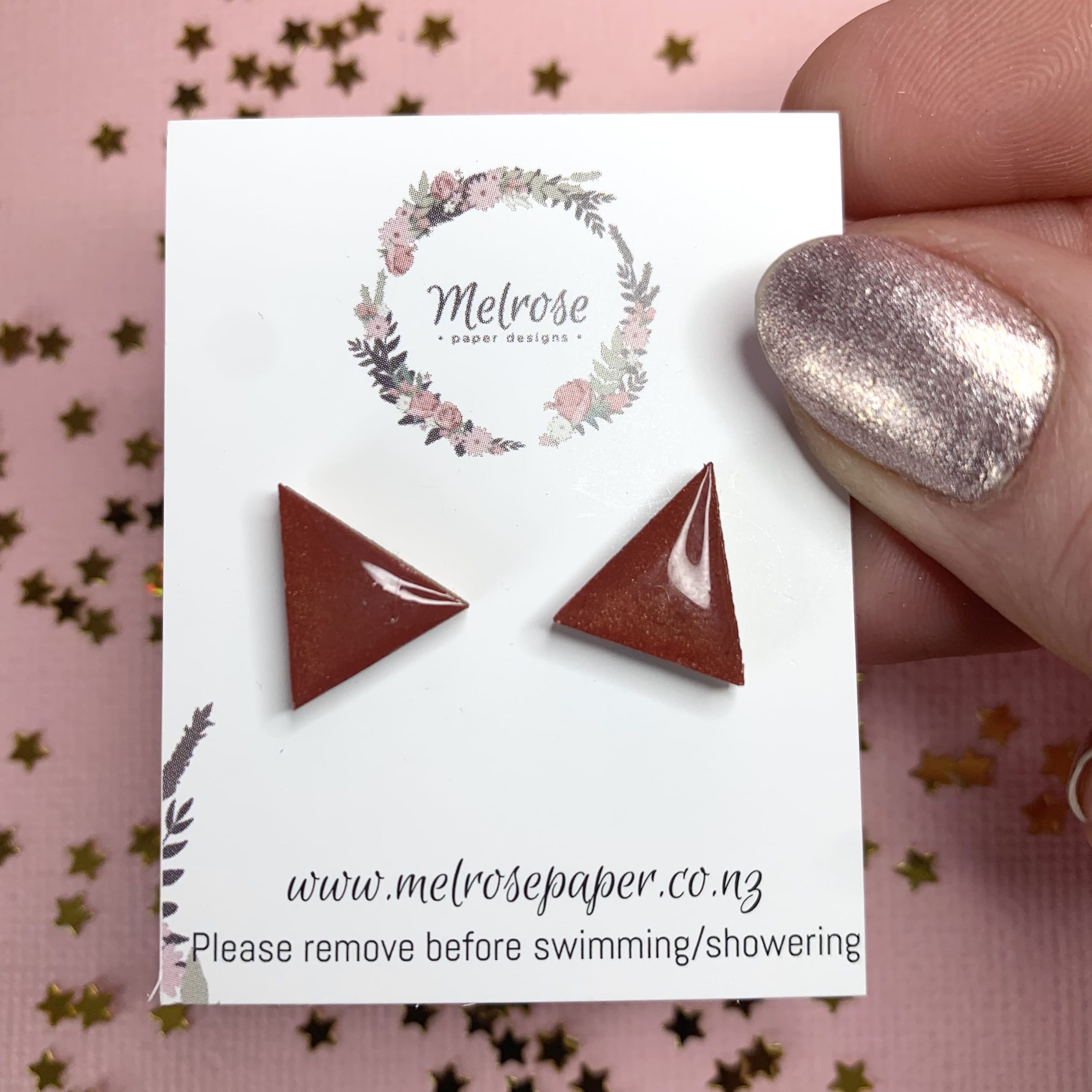 Geometric Triangle Stud (Multiple Colours) - Image 7