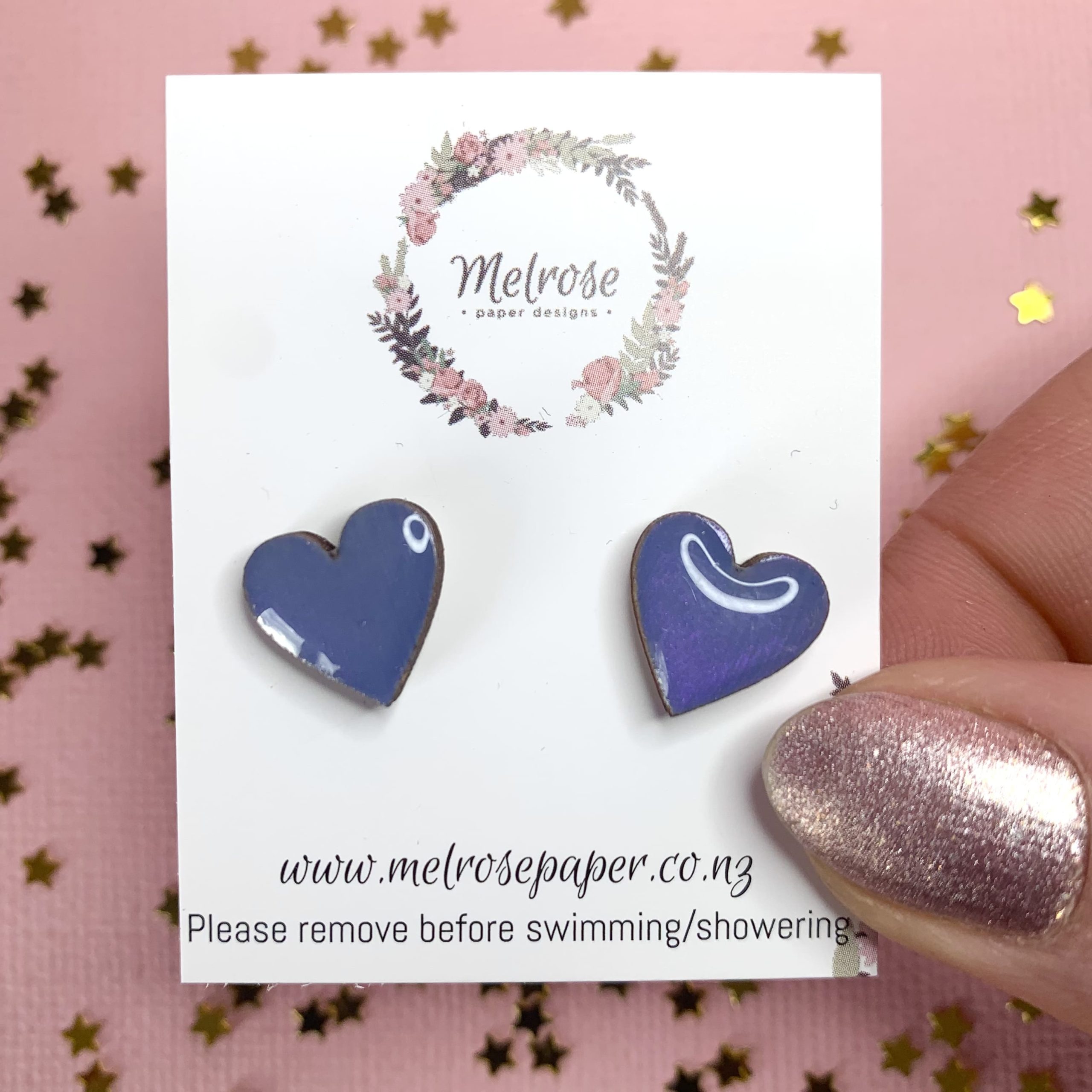 Geometric Heart Stud (Multiple Colours) - Image 5