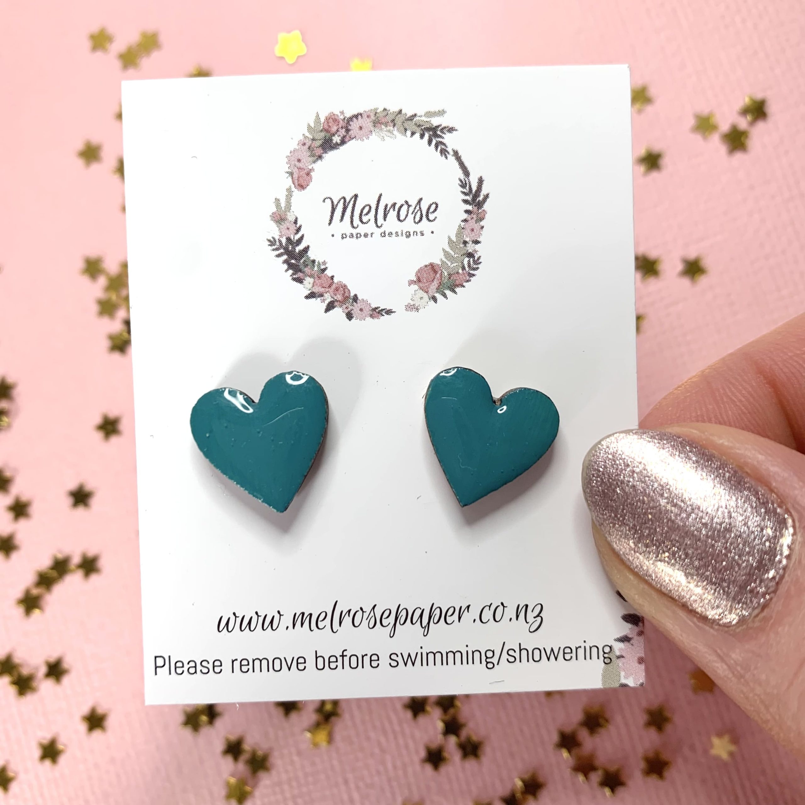 Geometric Heart Stud (Multiple Colours) - Image 7