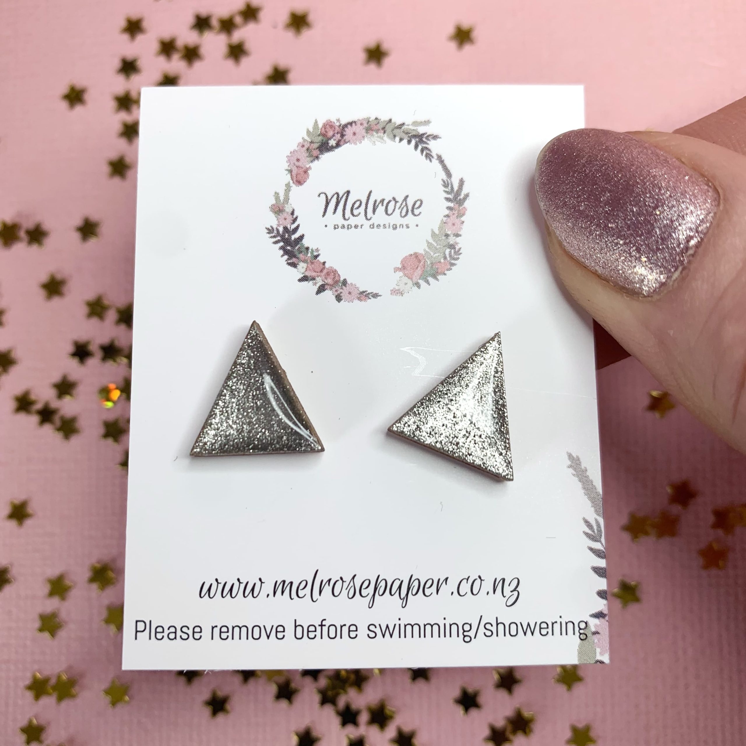 Geometric Triangle Stud (Multiple Colours) - Image 13