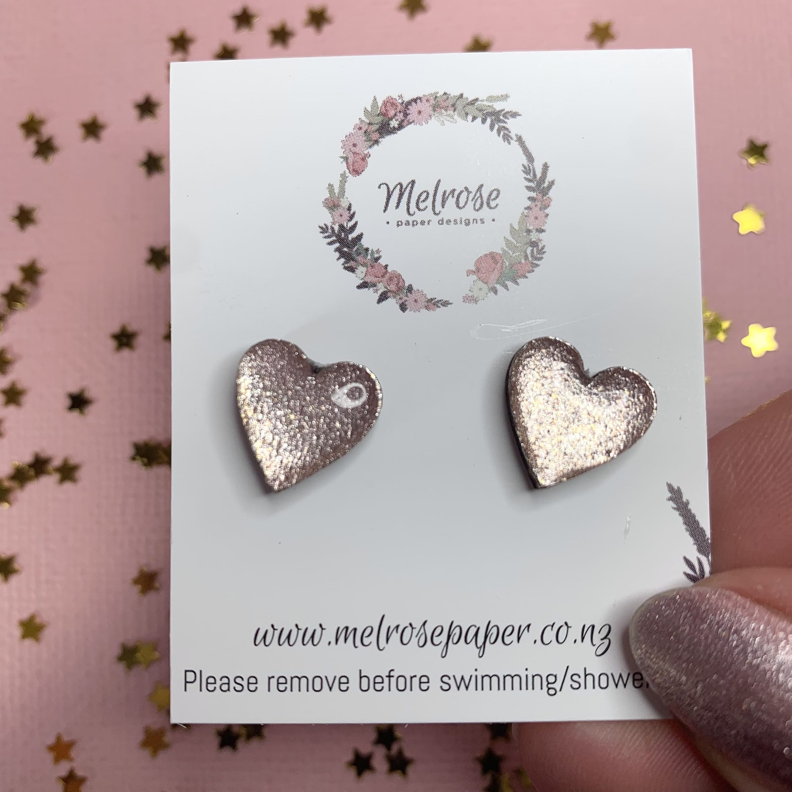 Geometric Heart Stud (Multiple Colours) - Image 9