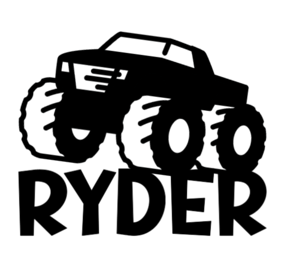 Monster truck lunchbox decal